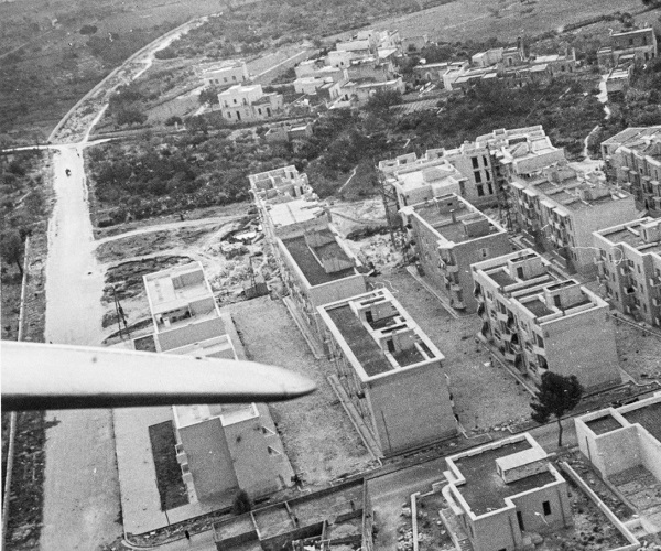 INACASA Via del Mare - fotografie aeree, archivio Arca sud - 1952 circa