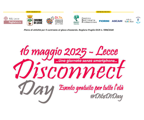 Locandina del Disconnect day 16 maggio Lecce