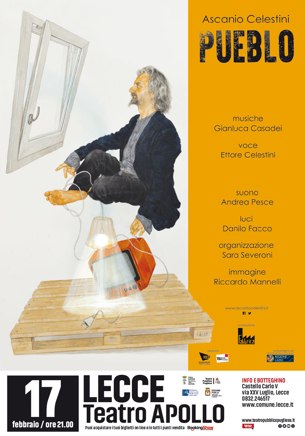 Pueblo di Ascanio Celestini al Teatro Apollo Manifesto-PUEBLO-Lecce