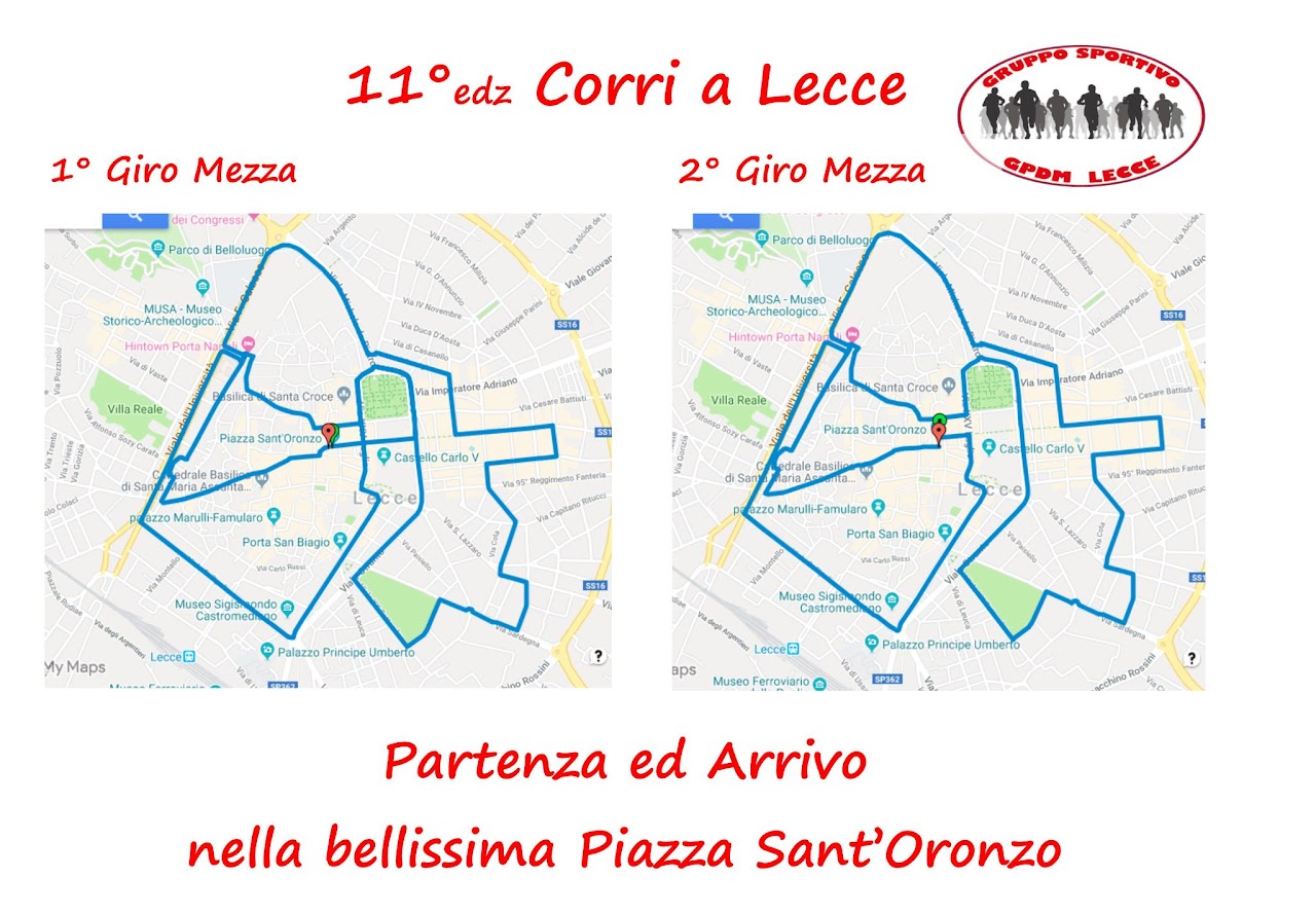 mappa 11 edizione corri e cammina nel barocco
