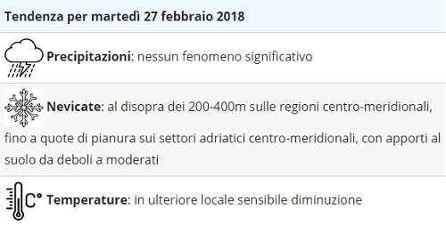 previsioni