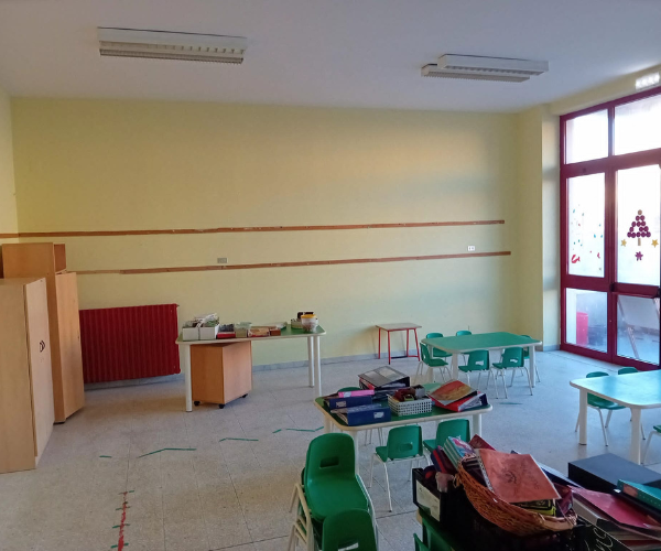 Scuola dell’infanzia di Viale Roma, ripristinati gli ambienti danneggiati dai vandali Ripristino locali scuola dell'infanzia di Viale Roma