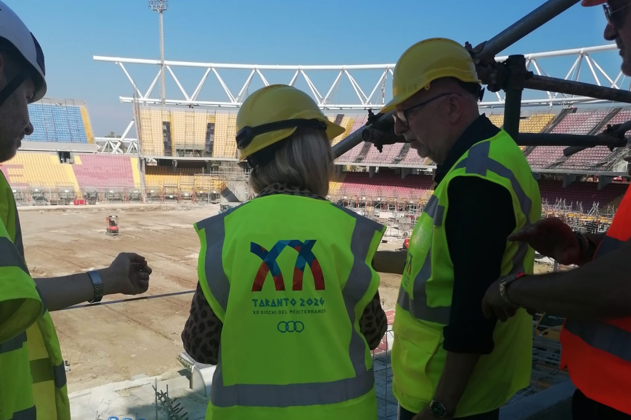 Sopralluogo stadio Ettore Giardiniero in via del mare