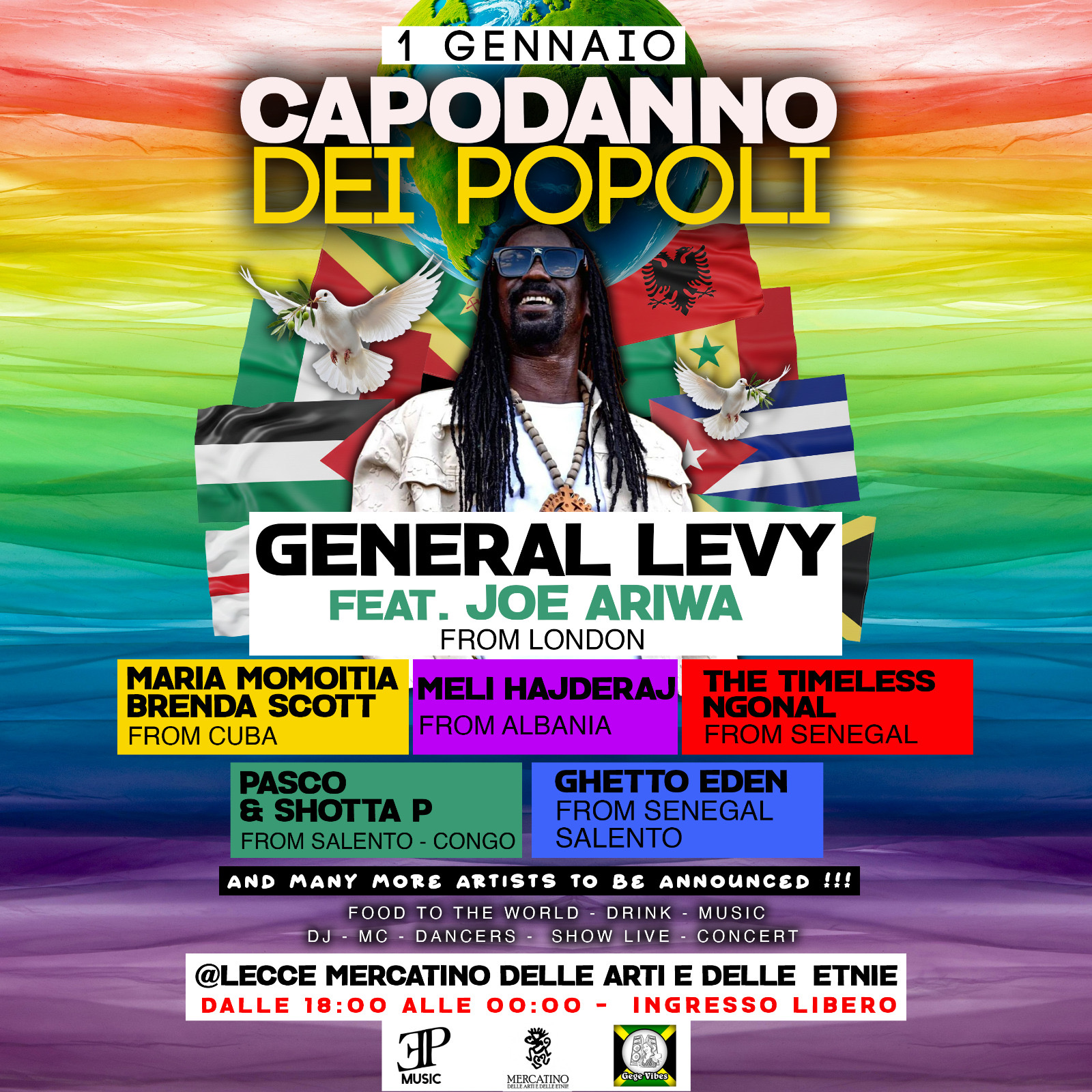 Locandina del Capodanno dei Popoli 2026 a Lecce