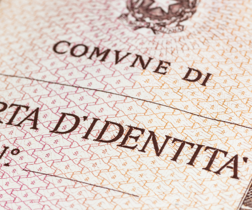 carta identità cartacea