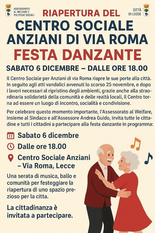 Centro sociale locandina evento