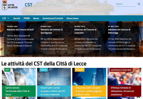 Pubblicato il portale web del Centro Servizi Territoriali (CST)