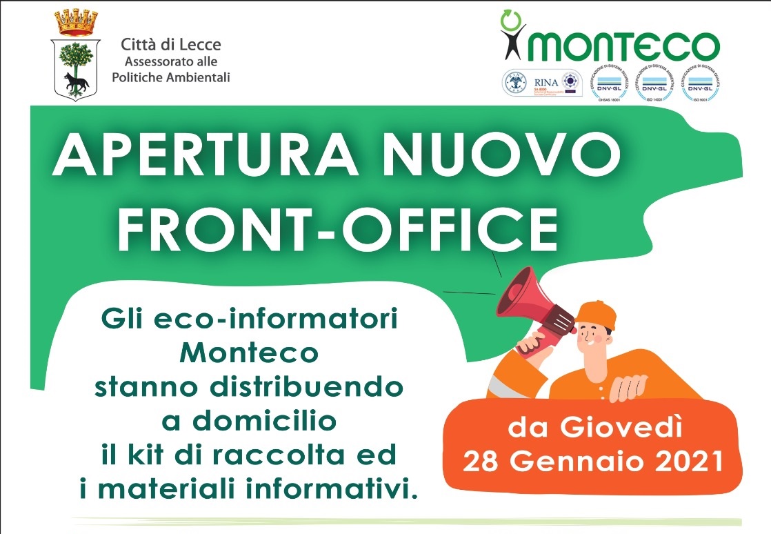 Ritiro Kit differenziata: apre il nuovo Front Office Monteco a Frigole Locandina