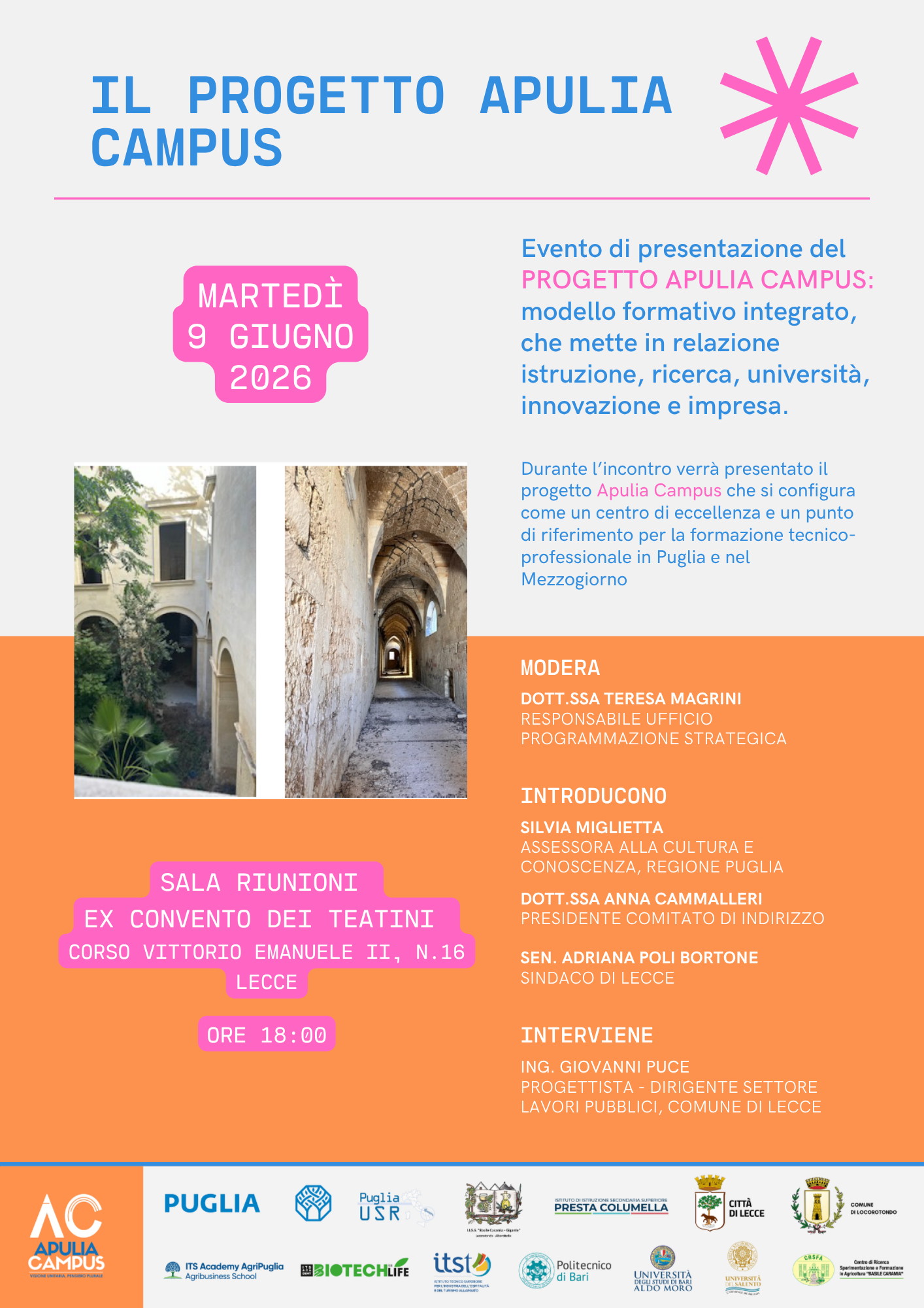 Incontro pubblico di presentazione del progetto Apulia Campus