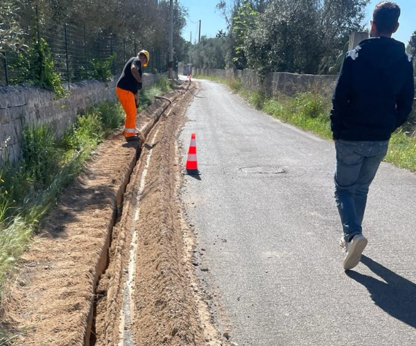 Lavori pista ciclabile per Ecotekne