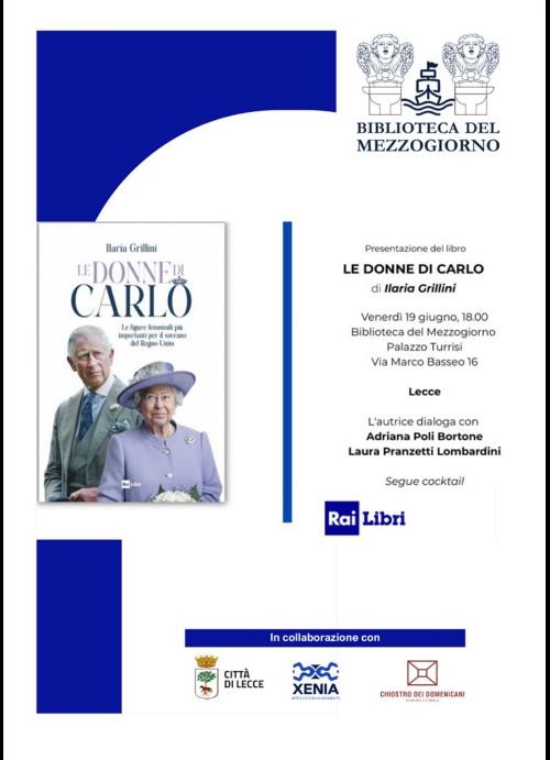 “Le donne di Carlo”: alla Biblioteca del Mezzogiorno la presentazione del libro di Ilaria Grillini
