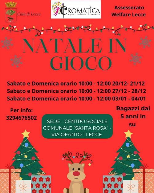 Ludoteca gratuita Natale 2025