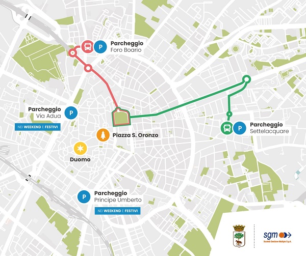 Mappa servizi Natale mobilità