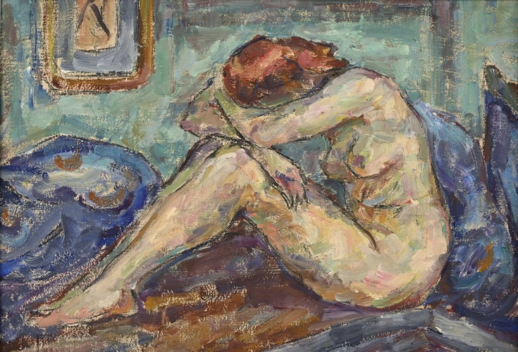 La sconosciuta Arte Ucraina: al Must una selezione di opere della Soibelmann Art Collection MavroMania-Cowering nude-1930