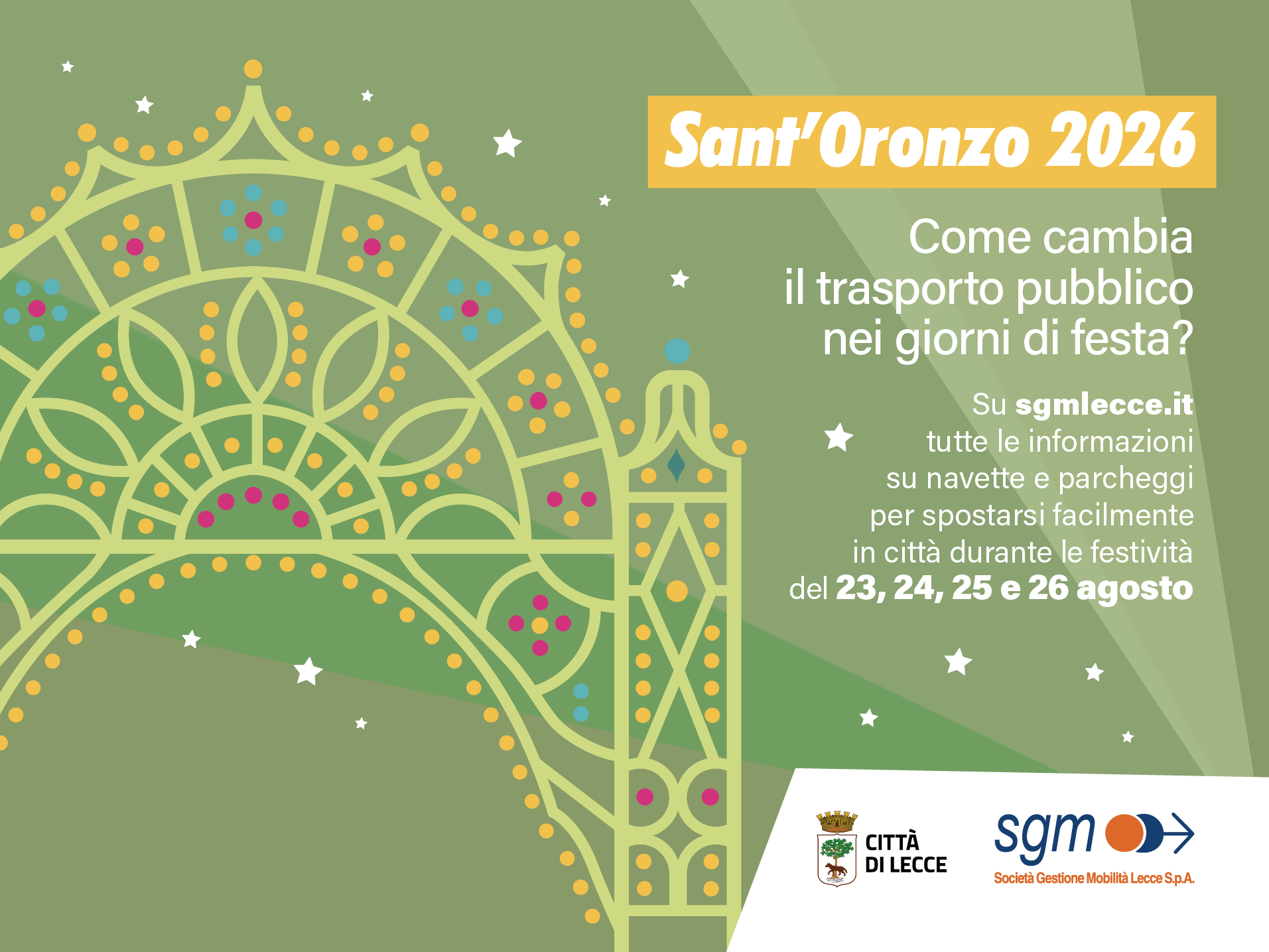 Navette gratuite Sant'Oronzo 2026
