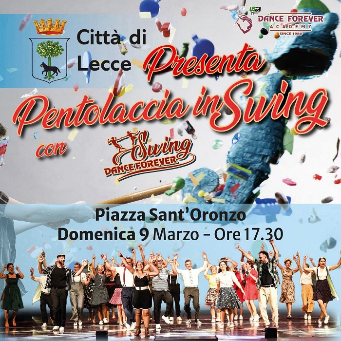 "Pentolaggia in Swing" in Piazza Sant'Oronzo: l'evento in programma il 9 marzo Pentolaccia 9 marzo