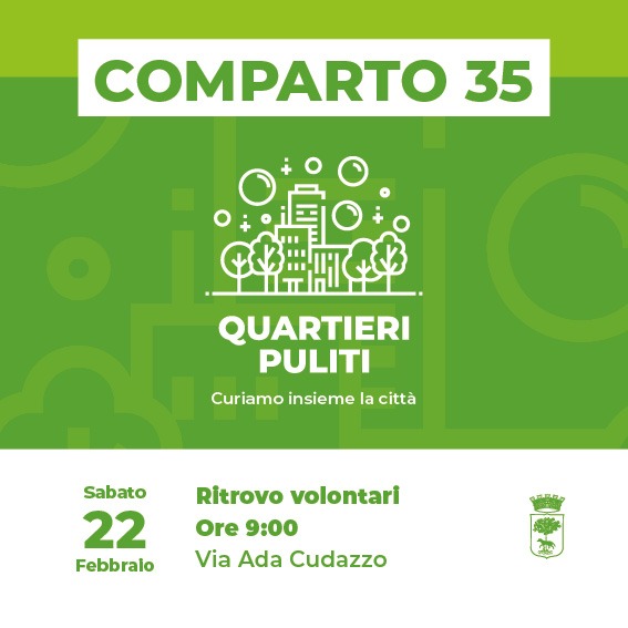 Quartieri puliti: sabato 22 febbraio appuntamento al Comparto 35 quartieri puliti comparto 35