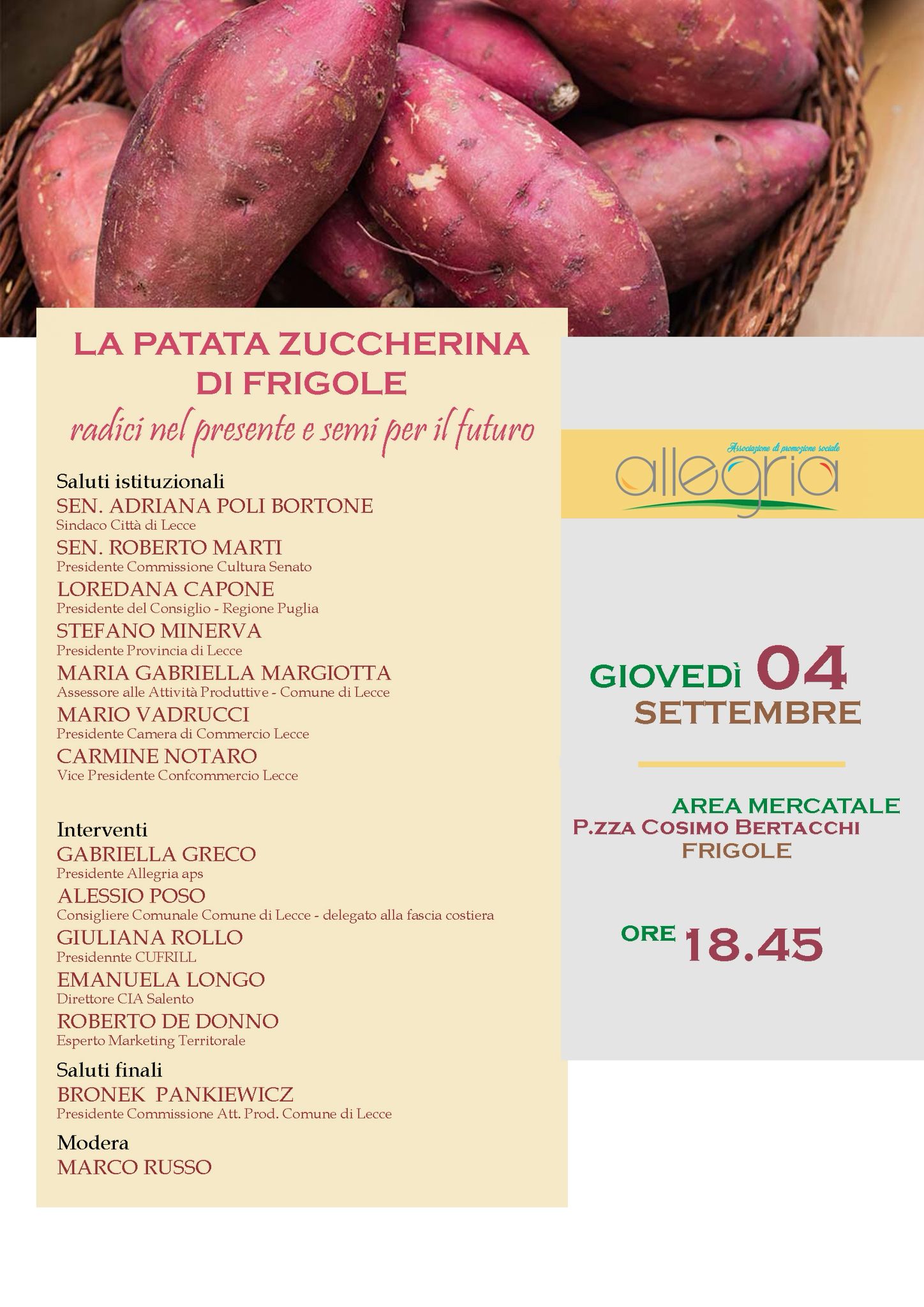 Sagra della patata zuccherina presentazione