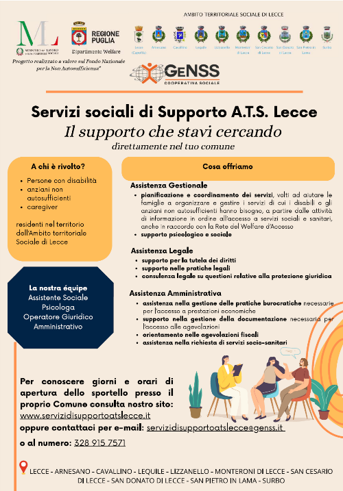 servizi sociali di supporto ATS LECCE