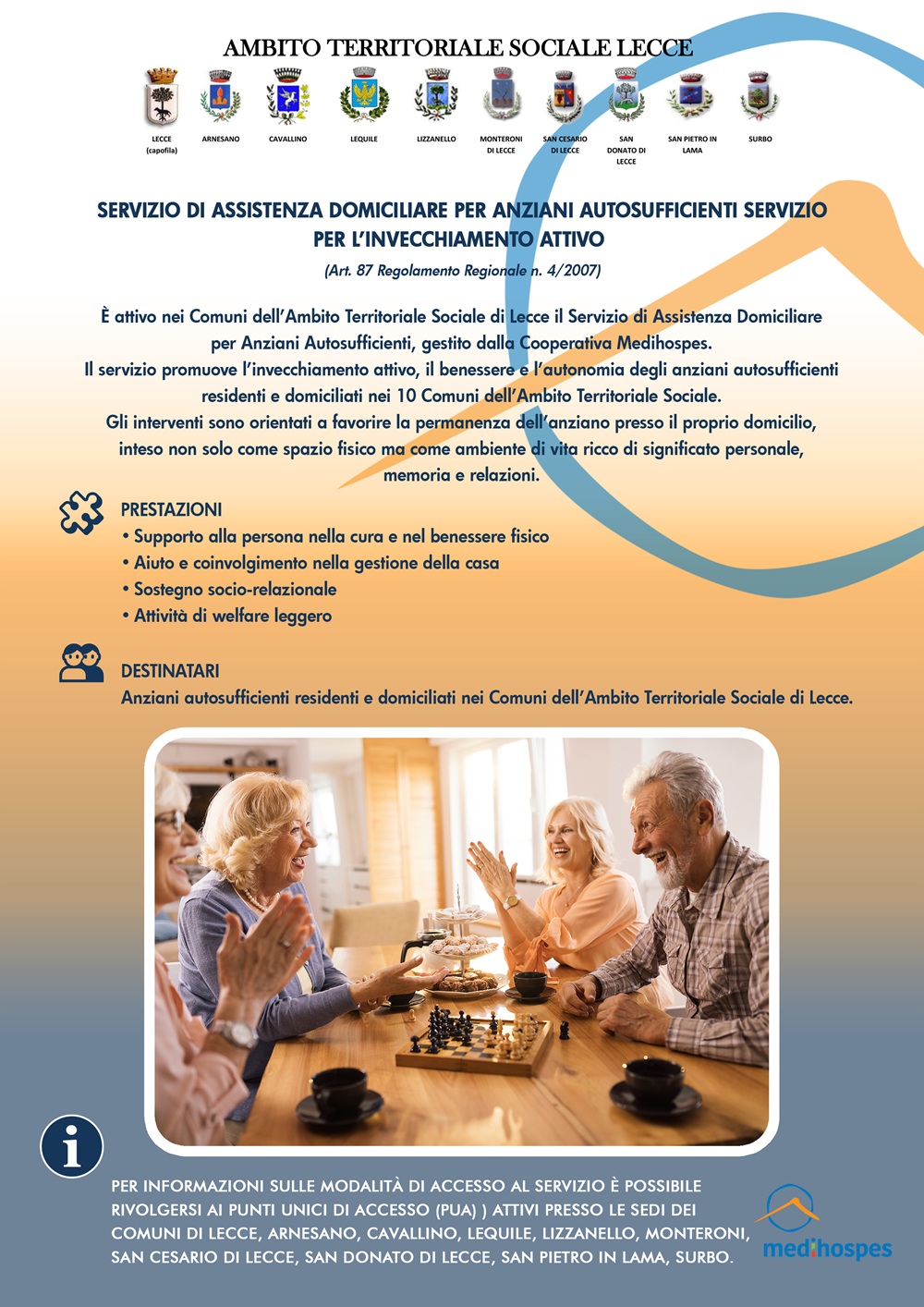 Servizio di Assistenza Domiciliare per anziani autosufficienti