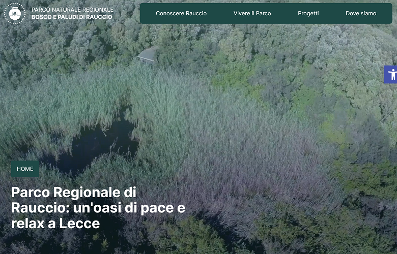 Online il sito del Parco Regionale Bosco e Paludi di Rauccio Sito Parco Rauccio