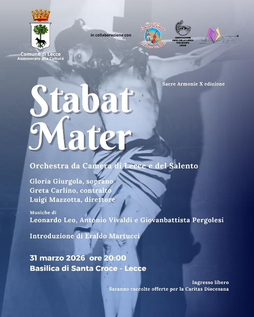 “Stabat Mater”, concerto nella Basilica di Santa Croce il 31 marzo