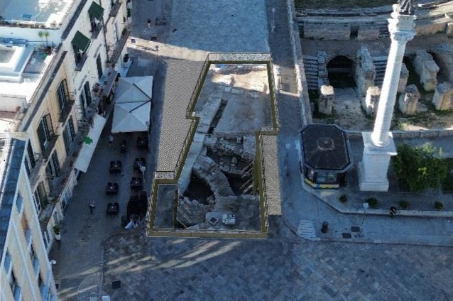 Camminamenti pedonali sull'area archeologica di via Alvino via alvino