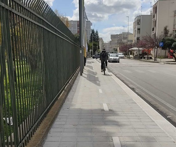 Completato il percorso ciclopedonale in via Giammatteo via giammatteo