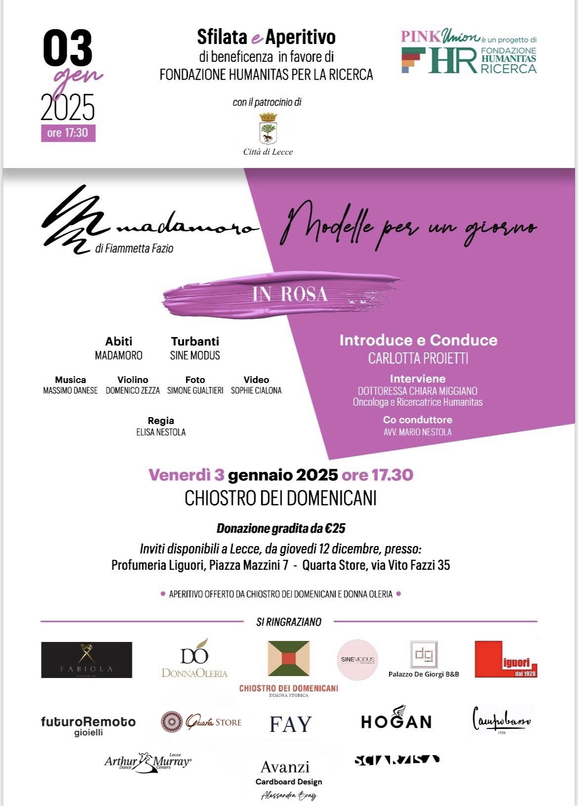 "LeccèFesta", gli appuntamenti di venerdì 3 gennaio Locandina eventi 3 gennaio