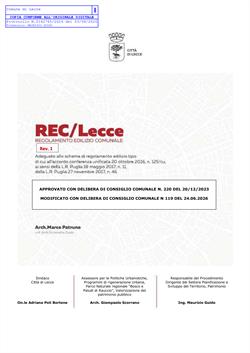 Copertina Regolamento Comunale Edilizio Copertina Regolamento Comunale Edilizio