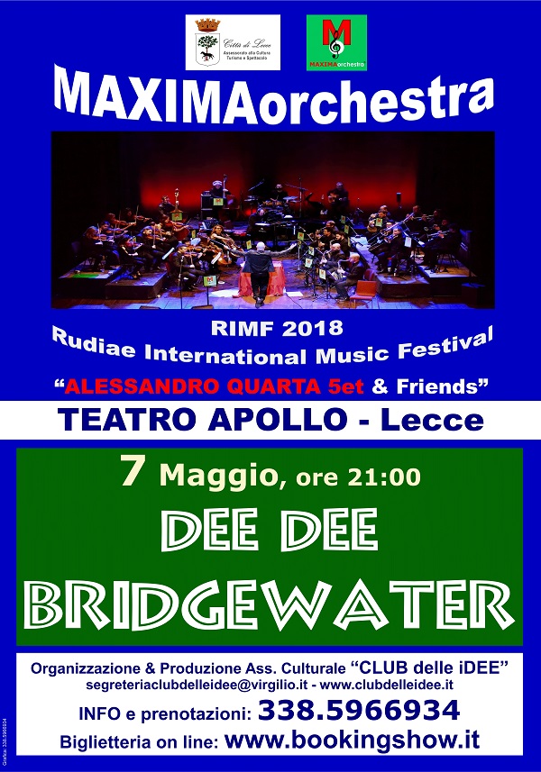 Locandina concerto Dee Dee Bridgewater &amp; MAXIMAorchestra